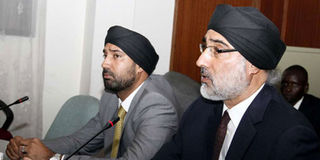 West Kenya Sugar Company chairman Jaswant Rai (right) and CEO Tejveer Rai.