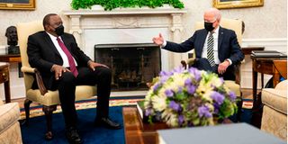 Joe Biden and Uhuru Kenyatta