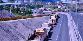 Trucks at Mombasa Port