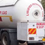 A truck ferrying  liquid petroleum gas.