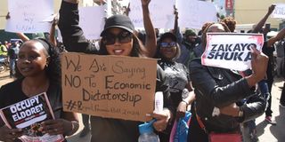 Youths demonstrate in Eldoret town